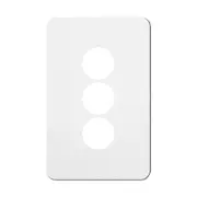 Hager WBSCV3 3 Gang SILHOUETTE Internal Switch Cover Plate Gloss White