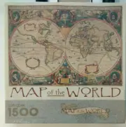 Vintage Springbok "Map of the World" 1500pc Puzzle; Large - 28 3/4" x 36"; NIB