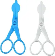 COLLBATH 12pcs Fondant Scissors Blue White Cream Flower Transfer Tools for Cake Decoration DIY Baking for Sugar Paste Buttercream Flowers Each