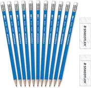 STAEDTLER Norica #2 HB Pencils Class Pack with Erasers, 144-Count School Supplies Set, Break-Resistant Lead, Pre-sharpened bulk back with PVC-Free Erasers