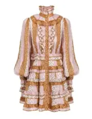 BNWT ZIMMERMANN DOT LUCKY RUFFLED MINI DRESS - SIZE 0/8 AU/4 US (RRP $1950)