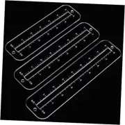 6pcs 3 Sizes Zipper Making Templates, Clear Zipper Template Patchwork Ruler
