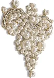 COHEALI DIY Pearl Rhinestone Iron Patch for Clothing Decorative Garment Applique for Shoes Bags Hats and More Durable and Skin Friendly