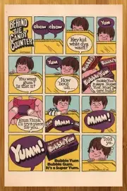 1982 Bubble Yum Vintage Print Ad/Poster Bubblegum Candy Pop Art 80s Kids Retro