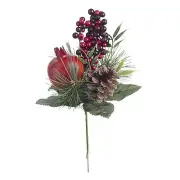 Pomegranate And Pinecone Pick Red, 3 X 6.5 Inches