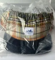 PATAGONIA Lavas Range Cap Hat Snap Back Blue Bill with Plaid Fertile Brown NWT