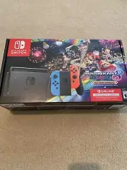 Nintendo Switch Mario Kart 8 Deluxe Console System Bundle 3 Month Online Neon