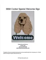 Cocker Spaniel Dog Welcome Sign- Plastic Canvas Pattern or Kit