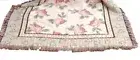 Throw Tapestry Blanket Warm Embrace 50 x 60-In.Retro Floral Design Woven fringe