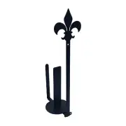 Wrought Iron Fleurdelis Vertical Wall Paper Towel Holder