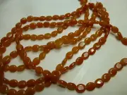 8x10mm Flat Oval Gemstone Red Aventurine Beads 15.5" Jewelry Making Beads