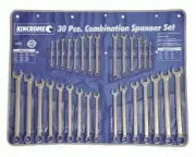 Kincrome 30-PIECE AF/METRIC COMBO SPANNER SET K3030 Mirror Polish *Aust Brand