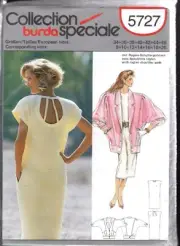 Burda Pattern 5727 Ladies Dress and Jacket Sizes 8 - 20