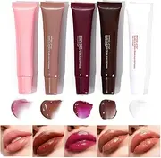 FafamoonLong Lasting Lip Gloss, FafamoonPeptide Lip Tint, FafamoonLip Gloss, Lip Treatment for Naturally Plump, Moisturizing & Long-Lasting Lip Balm, Fafamoon Lip Tint Balm (5PCS)