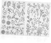 SEWACC 2Sheets Water Soluble Embroidery Stabilizer Floral Patterns Versatile Embroidery Pattern for Clothes Repair Unique Designs for Various Projects