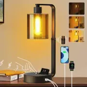 Aialun Industrial Table Lamp,Dimmable Bedside Lamps Nightstand for Bedroom US...