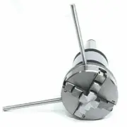 Revolving Live Center MT2 Threaded M14 X 1 With 50 mm 4 Jaw Mini Scroll Chuck