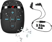 Waterproof MP3 Player for Swimming and Running,Underwater Headphones with Short Cord, Shuffle Feature (Black)