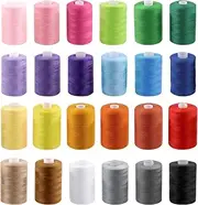 [Tanstic] 24 Colors Polyester Sewing Thread, 1093 Yards(1000M) Per Spool, Sewing Thread Set