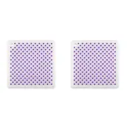 2x Dexas 7.5cm Silicone Trivet Table Protector Dish/Pot Surface Mat Sqr Purple