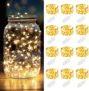12Pack Fairy Lights Battery Operated 2M 20 LED Mini String Lights Twinkle Lights
