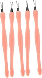EXQUIMEUBLE 5pcs Nail Manicure Tools Set Cuticle Pusher Trimmer Remover Stainless Steel Cuticle Pusher Nail Art Supplies for Beginners Professionals