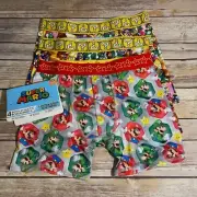 Super Mario Boys Boxer Briefs Sz 10 Bowser Yoshi Peach Soft Lightweight New
