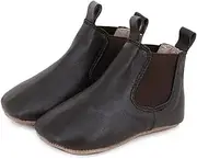 [SKEANIE] Riding Style Baby & Toddler First/Pre Walker Boots Chocolate | Genuine Leather Baby Boots