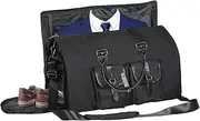 [Slimbridge] Garment Duffle Bag, Convertible Bag for Travel, Foldable & Suit Bag, 56L Large Weekender Bag for Men Women, 2 in 1 Hanging Suitcase Suit Travel Duffel, Flight Bag with Shoe Pouch