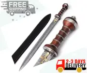 29" Viking Roman Gladius Sword - Handmade Damascus Steel Blade, Greek Design
