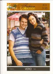 Naturally Hand Knit Yarns KNITTING PATTERN FC13 Unisex Hooded Cardigan & VNeck