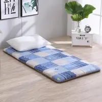 在飛比找momo購物網優惠-【LAMINA】雅蓆兩用床墊-藍色水波5cm_台灣製(雙人)