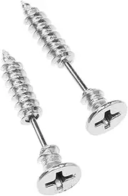 [Healeved] 1Pair Screw Thread Earrings for Men Women Stainless Steel Punk Ear Studs Minimalist Hip Unique Cartilage Jewelry for Everyday Wear Special Occasions