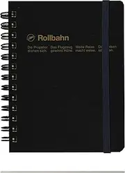 Delfonics Rollbahn 5mm Grid Spiral Bound Notebook, Medium, Black