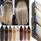 CLEARANCE 100% Soft Tape In Real Human Remy Hair Extensions Seamless Skin Weft