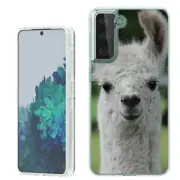 (Llama Smile)ShockProof Rugged TPU phone case cover(Clear)for Samsung Galaxy S21
