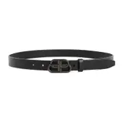 [Balenciaga] Balenciaga-Black Leather Bb Belt-Donna 70 CM