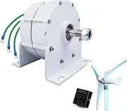 12V,8000W Low Noise Low Speed 3Phase Gearless Permanent Magnet Generator,12V-220V Alternator Generators AC Use for Wind Turbine Water Turbine