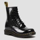 Dr Martens Doc 8 Hole 1460 Black Patent Leopard Emboss 26859001
