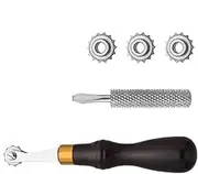 Leather Working Tools - Leatherworking Embossing System Wheel Tool,Portable Comfortable Grip Precision Handcraft Art Gear for Professionals, Beginners