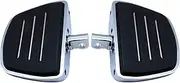 Motorcycle Mini Board Floorboards Footpegs Pedals Footrests Highway Pegs with Male Mount Adapters & Anti-Slip Rubber Universal for Harley Davidson Dyna Touring Dyna Suzuki Yamaha Triumph (Chrome)
