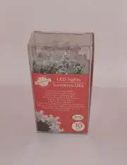 Christmas House Battery Operated 3 Feet Long With 10 Clear LED Snowflake Lights