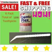 6 X NEW Dental Flex 200pcs Toothpicks Patent Pending Best For Healthy Teeth Gum