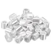 40Pcs Aluminum Crimping Loop Sleeve for 1/4" Diameter Wire Rope, Round