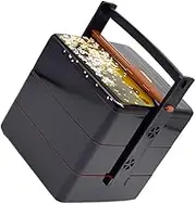 DECHOUS Japanese Bento Lunch Box 3 Tiers Stack Box with Chopsticks Jubako Osechi Decorative Lunch Container Picnic Sushi Bento Holder Case
