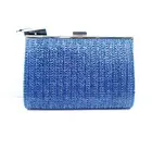 INC Loryy Embellished Sparkle Clutch Blue Chain Strap Small Party bag
