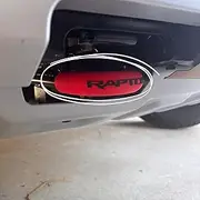 Premium Front Raptor Text NextGen Ranger Raptor Tow Hook Accent Covers for Round Hooks | Ranger Raptor Accessories and Parts