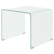 Coffee Table Tempered Glass Clear Beside Side Tea Living Room Office vidaXL