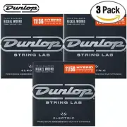 3-PACK Dunlop DEN1156 Nickel Plated Electric Guitar Strings 11-56