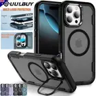 For iPhone 16 15 14 13 12 11 Pro Max Magsafe Case Shockproof Ring Stand Cover